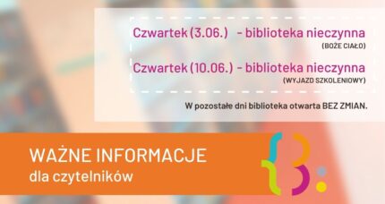 Ważne informacje dla czytelników