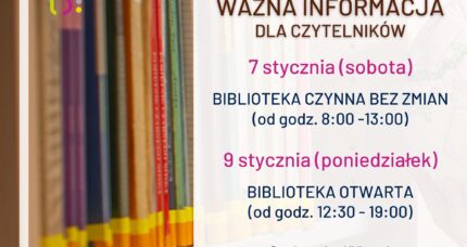 Ważne informacje dla czytelników