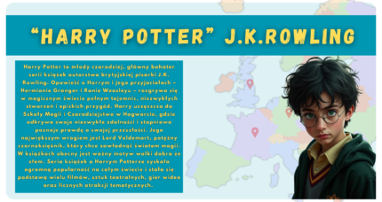 Druga naklejka – „Harry Potter” J.K. Rowling