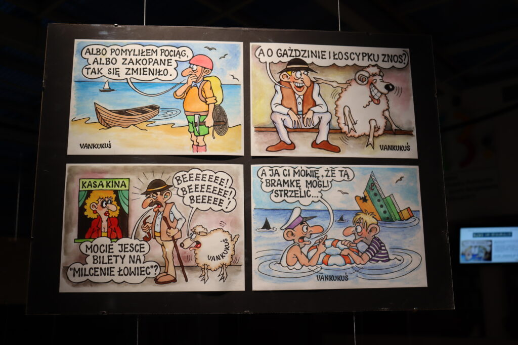 Rysunki satyryczne Krzysztofa M. Krawczyka.