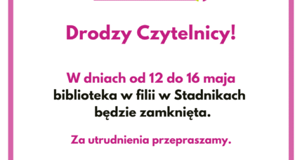 Za&nbsp;utrudnienia przepraszamy